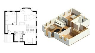 Beginner Revit Tutorial  2D to 3D Floor Plan part 2 [upl. by Maillliw965]