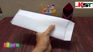 How to make an envelope  Origami  Easy paper cutting  Step by step [upl. by Cari867]