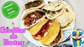 Gorditas de Harina y De Maiz incluyen dos guisados [upl. by Neetsuj]