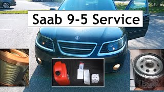 Saab 95 Service  OljaLuftfilter [upl. by Everest]