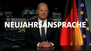 Neujahrsansprache von Kanzler Scholz  Jahreswechsel 202324 [upl. by Ianaj]