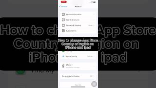 How To Change App Store Country or Region On iPhoneiPad [upl. by Siuol]