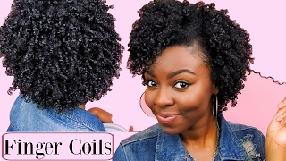 SUPER Defined Finger Coils  Short to Medium Natural Hair [upl. by Gert]