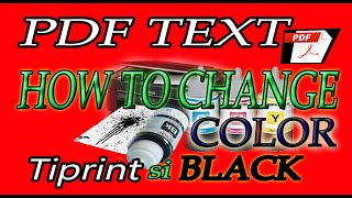 HOW TO CHANGE PDF TEXT COLOR [upl. by Namreg]