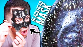 Mens First Time Using a Black Peel Off Mask [upl. by Olathe983]