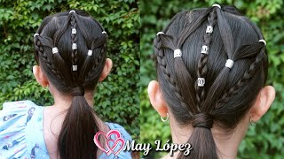 PEINADOS RÃPIDOS PARA NIÃ‘AS CON PELO CORTO EASY GIRLS HAIRSTYLES [upl. by Alyel]