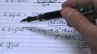 function arithmetic Finding fgx fgx fgx and fgx [upl. by Eneiluj]