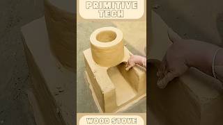 How to Build a Powerful amp EcoFriendly Primitive Wood Stove Using Clay and Bricks🔥shorts viral [upl. by Dranoc]