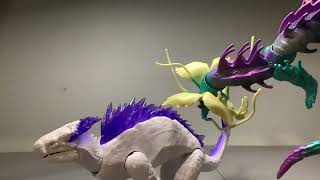 Shimo Vs Tiamat  Stopmotion battle [upl. by Eynttirb]