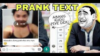 PRANK TEXT dede gemeysss Masukan pak eko Di jamin bikin NgiLuuu klikbet [upl. by Liborio]