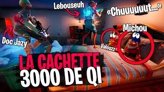 Il utilise une cachette 3000 de QI Prop hunt avec la Team Crouton sur Fortnite Créatif [upl. by Phelgen89]