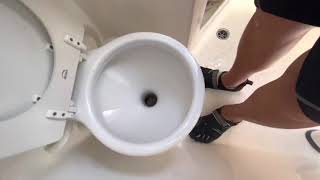 Fixing a stuck Jabsco electric marine toilet model 37045 on a seawind xL1000 [upl. by Aufmann]