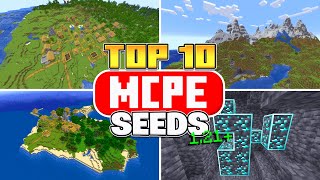 Top 10 BEST Survival Seeds For Minecraft Bedrock 121 [upl. by Boothman]