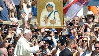 Pope Francis Canonizes Mother Teresa [upl. by Yelsel]