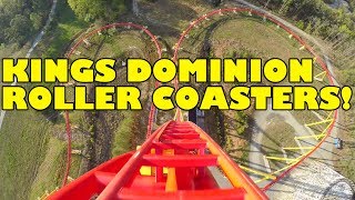 Kings Dominion Roller Coasters Front Seat POVs [upl. by Losiram]