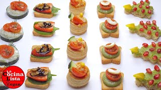 5 CANAPÉS VEGANOS ⎮Riquisimos y muy fáciles de hacer😀  🎄 Recetas Navidad [upl. by Antoni69]