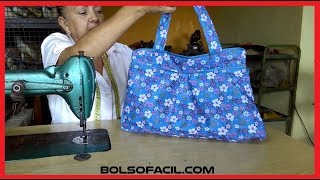 COMO HACER BOLSOS DE TELA  CON PATRONES   MODELO 4  BolsoFacilCom [upl. by Lunseth]