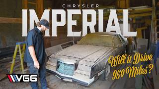 BARN FIND Chrysler Imperial Parked 22 Years Will It RUN AND DRIVE 950 Miles Home [upl. by Bick]