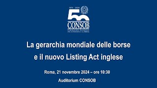 La gerarchia mondiale delle borse e il nuovo Listing Act inglese [upl. by Maressa]