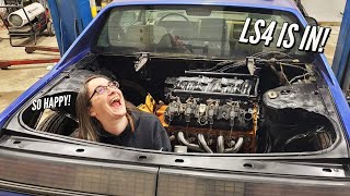 Finally installing the LS4 in the Fiero [upl. by Nayar968]