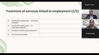 Valuation of Contingent Consideration  Earn Outs by Ms Bharathi Bojamma 9122023 video1051931221 [upl. by Elizabet]