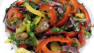 САЛАТ «пальчики оближешь» с шампиньонами БЕЗ Майонеза Delicious salad Кулинарный Клуб [upl. by Akeimat147]