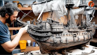 Building Hyperrealistic Ship from Scratch  Full StarttoFinish DIY by alangomezcraft [upl. by Murvyn410]