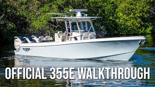 The TournamentQuality Bluewater 355e Center Console Full Walkthrough [upl. by Annaynek21]