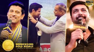 Vikram Ultimately Trolls Jayam Ravi on Stage 😂  Dont Miss it  Behindwoods Gold Medals 2016 [upl. by Afatsum]