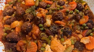 How to cook Meatballs  burete with vegetables 🥗 [upl. by Fiedler]