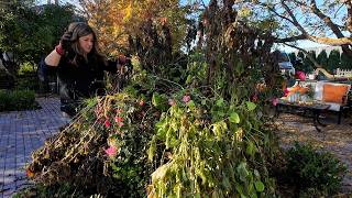 Cleaning Out 3 Annual Beds So Satisfying ☺️🍂🥀  Garden Answer [upl. by Candis580]