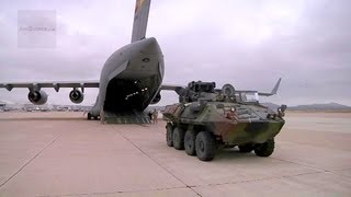 LAV25 Loading amp Unloading With C17 Globemaster [upl. by Errick562]