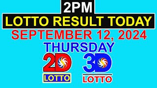 Lotto Result Today 2pm September 12 2024 PCSO [upl. by Dosia909]