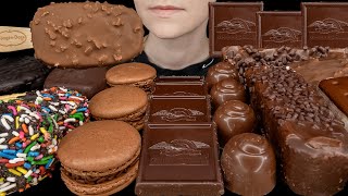 ASMR Chocolate Desserts amp Ice Cream Dove Sandwich Cookie HaagenDazs Macarons Dark Chocolate [upl. by Sorodoeht641]