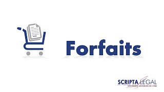 Fonctionnement des forfaits sur ScriptaLegalcom [upl. by Mufi]