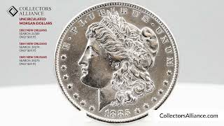 1883  1885 Uncirculated New Orleans Morgan Silver Dollars [upl. by Ainotahs]