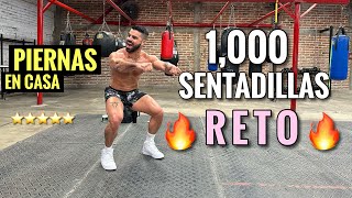 Ejercicios de PIERNAS Y GLUTEOS en Casa 40 Minutos Reto de 1000 Sentadillas SIN MATERIAL [upl. by Liederman]