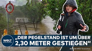 HOCHWASSER IN BAYERN Elf Grad und Dauerregen – quotDer Pegelstand ist um über 230 Meter gestiegenquot [upl. by Aldis]