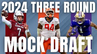 3 ROUND 2024 NFL Mock Draft WITH TRADES  2024 NFL Mock Draft [upl. by Ameehsat]