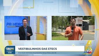 Vestibulinho Etecs inscrição termina na próxima terçafeira dia 26 [upl. by Oirrad391]