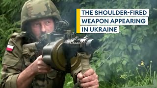 The revolverstyle grenade launcher on the Ukraine frontline [upl. by Mcfarland]