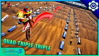 Hitting BIG Race Lines on 2022 Seattle SX  Monster Energy Supercross 5 [upl. by Aynotahs688]