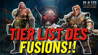 TIER LIST DES FUSIONS TEMPORAIRES  RAID SHADOW LEGENDS [upl. by Amalita]