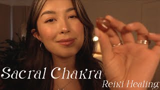 ASMR Reiki  Sacral Chakra Healing amp Affirmations Awakening creative energy amp sacred sexuality [upl. by Anaujik604]