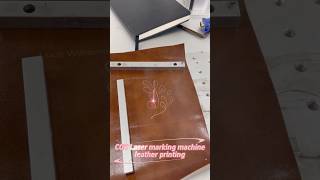 CO2 Laser machine leather printing leather leatherprinting lasermachine lasermarkingmachine [upl. by Teplitz358]