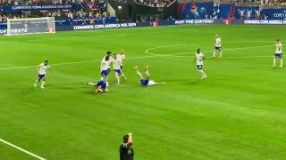 Disallowed Goal from Weston McKennie USMNT vs Panama Live from Atlanta [upl. by Nnaylrebmik]