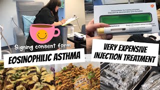 INJECTING NUCALA VIDEO   FOODTRIP  MY EMBOTIDO FOR BUSINESS  eosinophilic asthma nucala [upl. by Putnem]