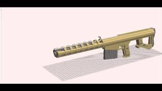 Custom Lego Gun MOC Barrett 50 Cal Sniper Rifle MKI Time Lapse [upl. by Gnel]