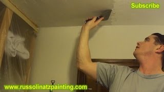 DIY Ceiling Repair  Skim Coat over a Painted Popcorn Ceiling Part 3 [upl. by Haeli886]