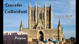 Lincoln Cathedral  castle amp prisons LincolnCathedraluk drone dji [upl. by Sudnor]